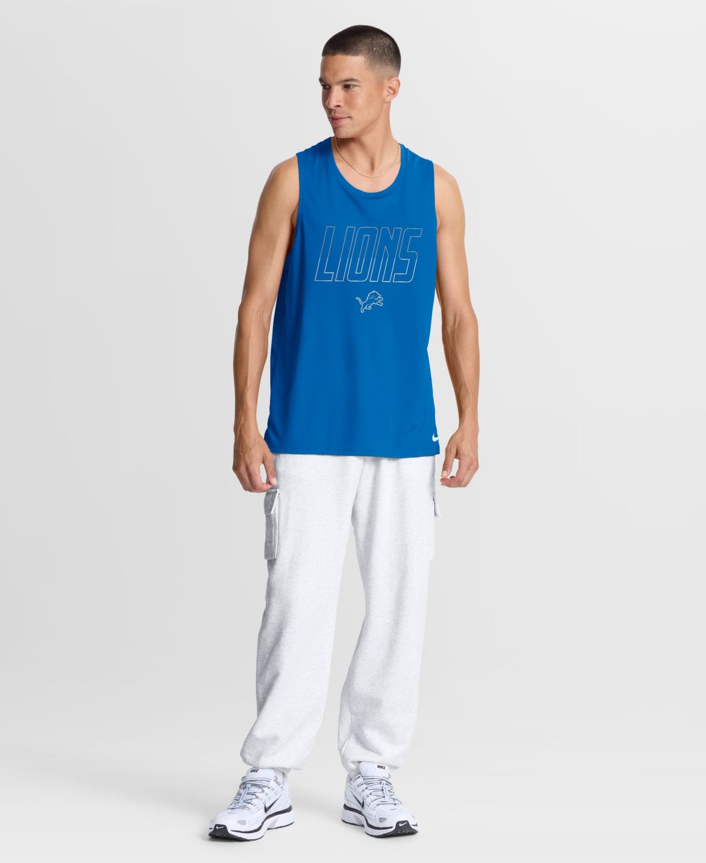 Мужской топ Nike Detroit Lions Kickoff Miler Double Pique Droptail — фото 4
