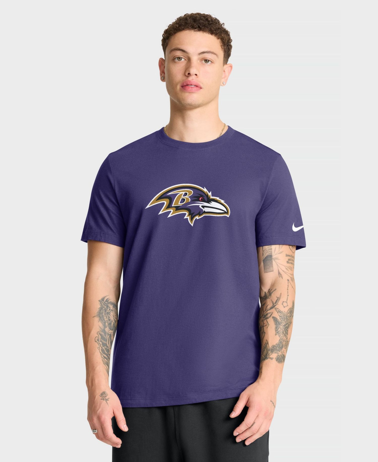 Men's Baltimore Ravens Logo Essential Screen-Print T-Shirt