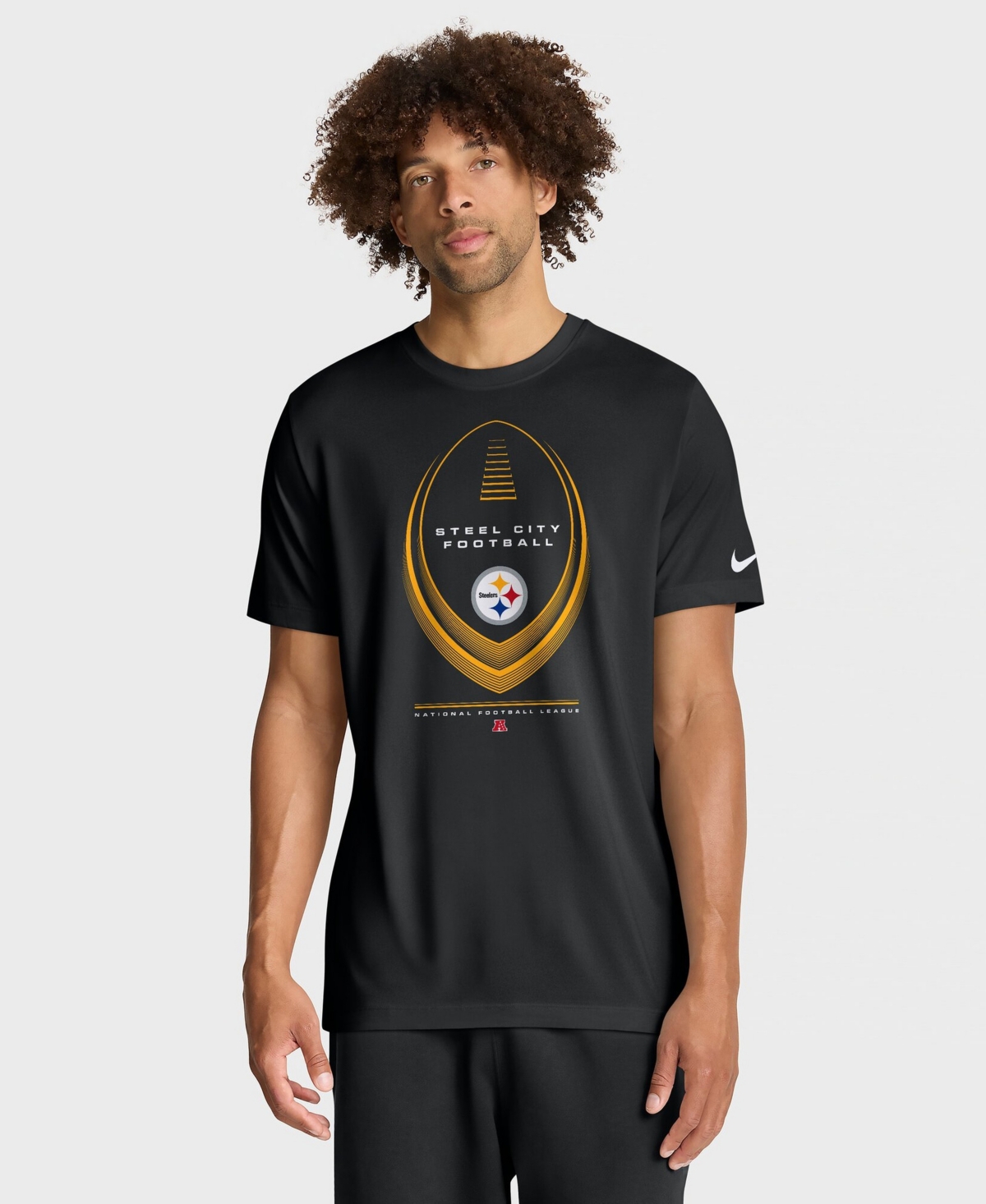 Nike Men's Big & Tall Pittsburgh Steelers Legend Icon Graphic T-Shirt - Black