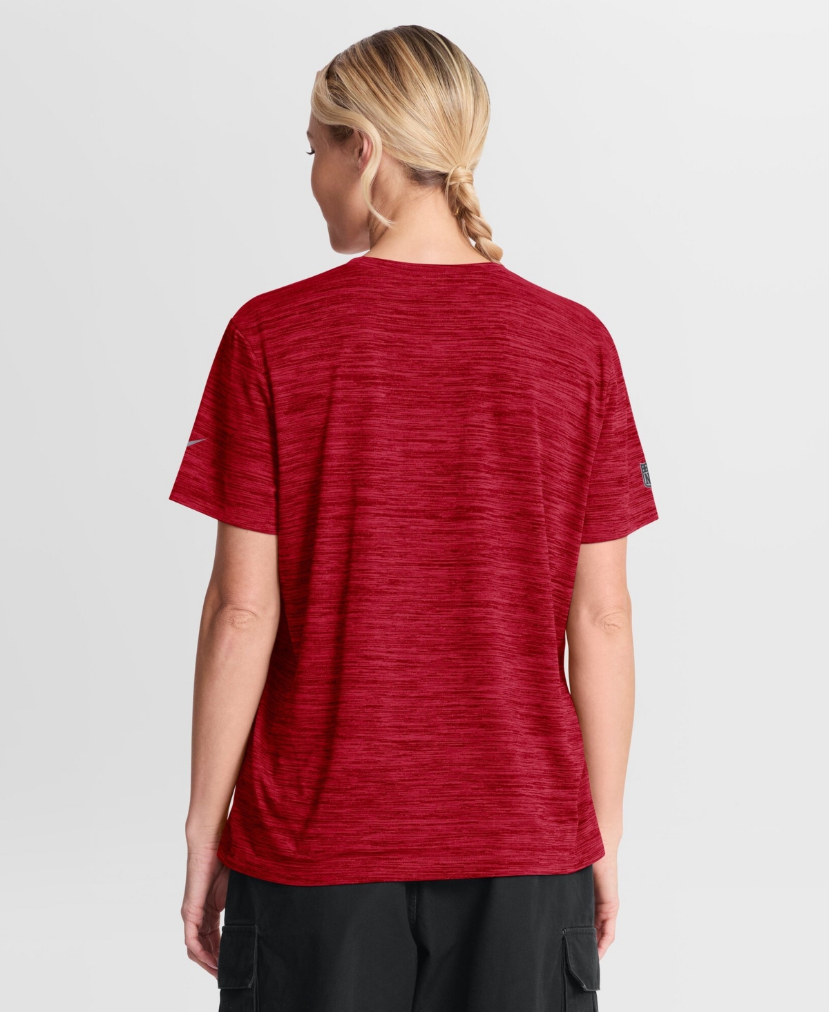 Nike Women's Tampa Bay Buccaneers Sideline Velocity Cross-Dyed Screen Print T-Shirt