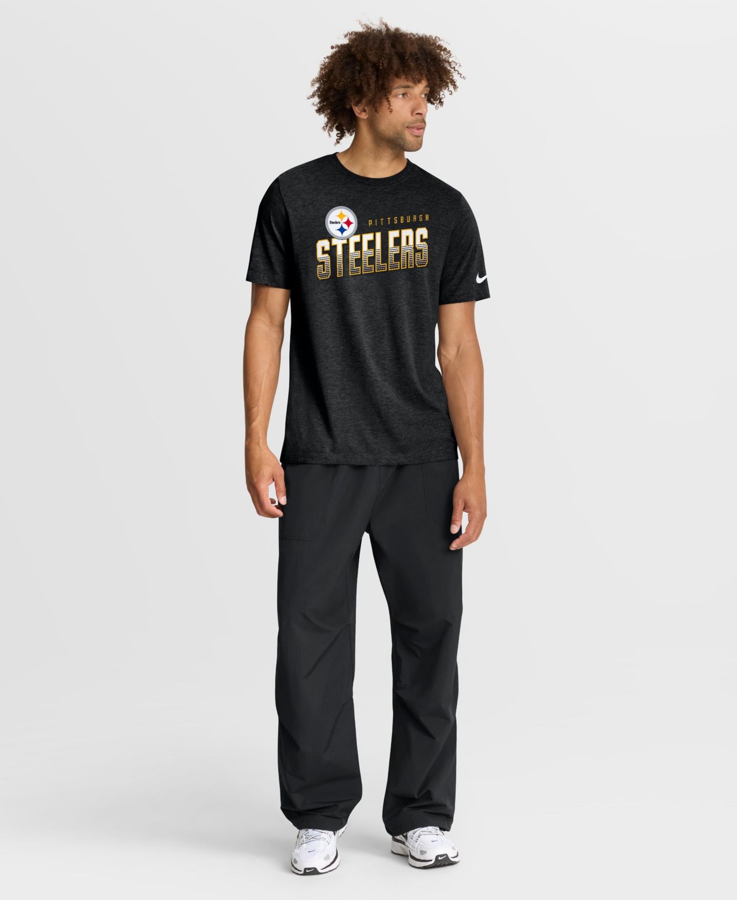 Мужская футболка Nike Pittsburgh Steelers Believe The Game Tri-Blend Screen-Print — фото 3
