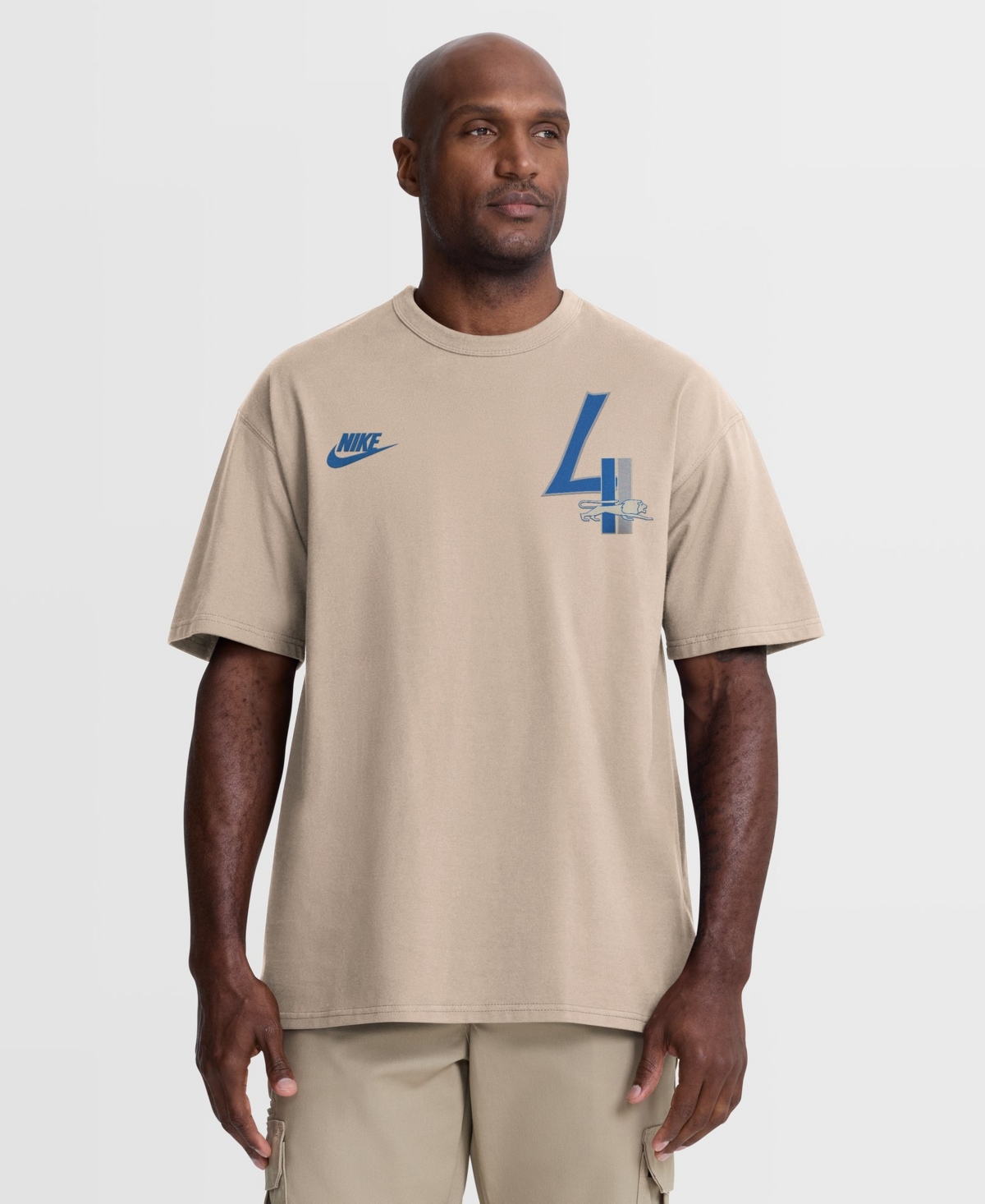 Nike Men's Detroit Lions Max90 Retro Relaxed-Fit T-Shirt