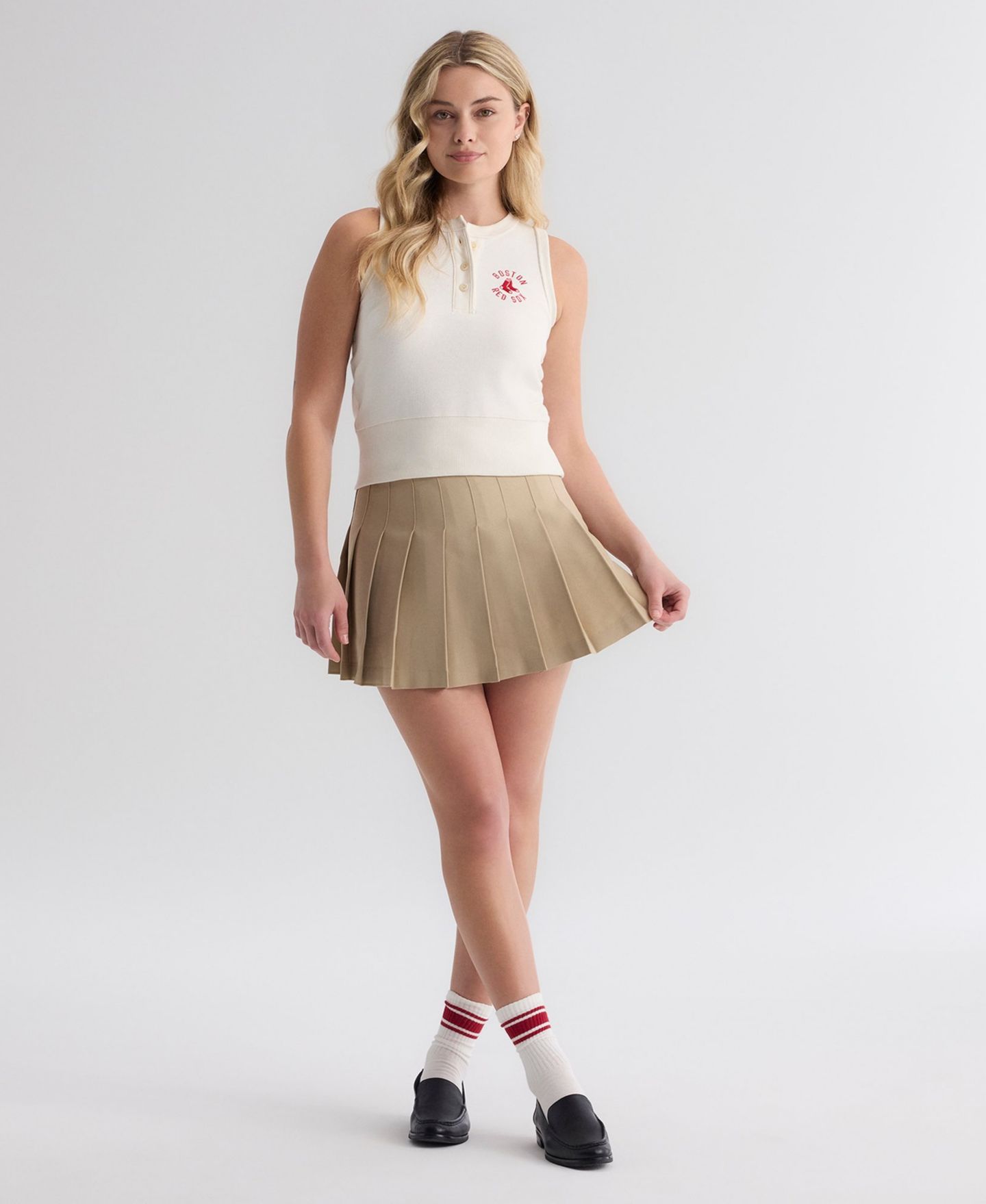 Женский топ Fanatics Boston Red Sox Iconic Ribbed Cropped Henley — фото 5