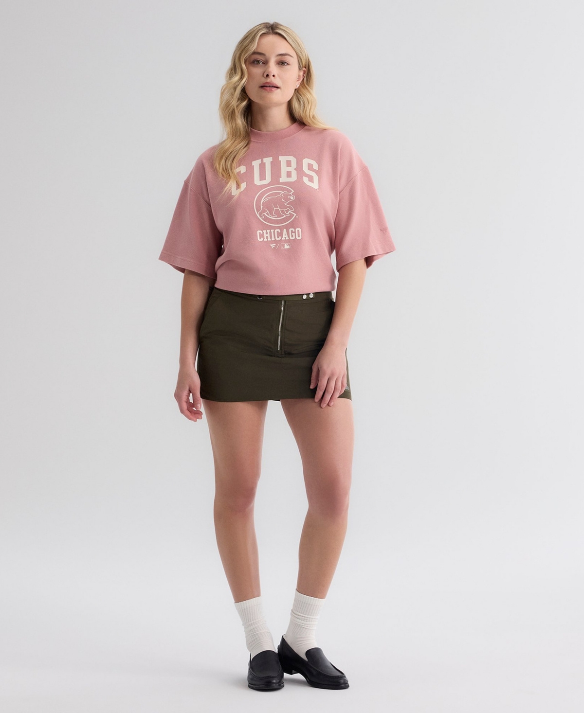 Fanatics Women's Chicago Cubs Boxy Double-Face Rib T-Shirt