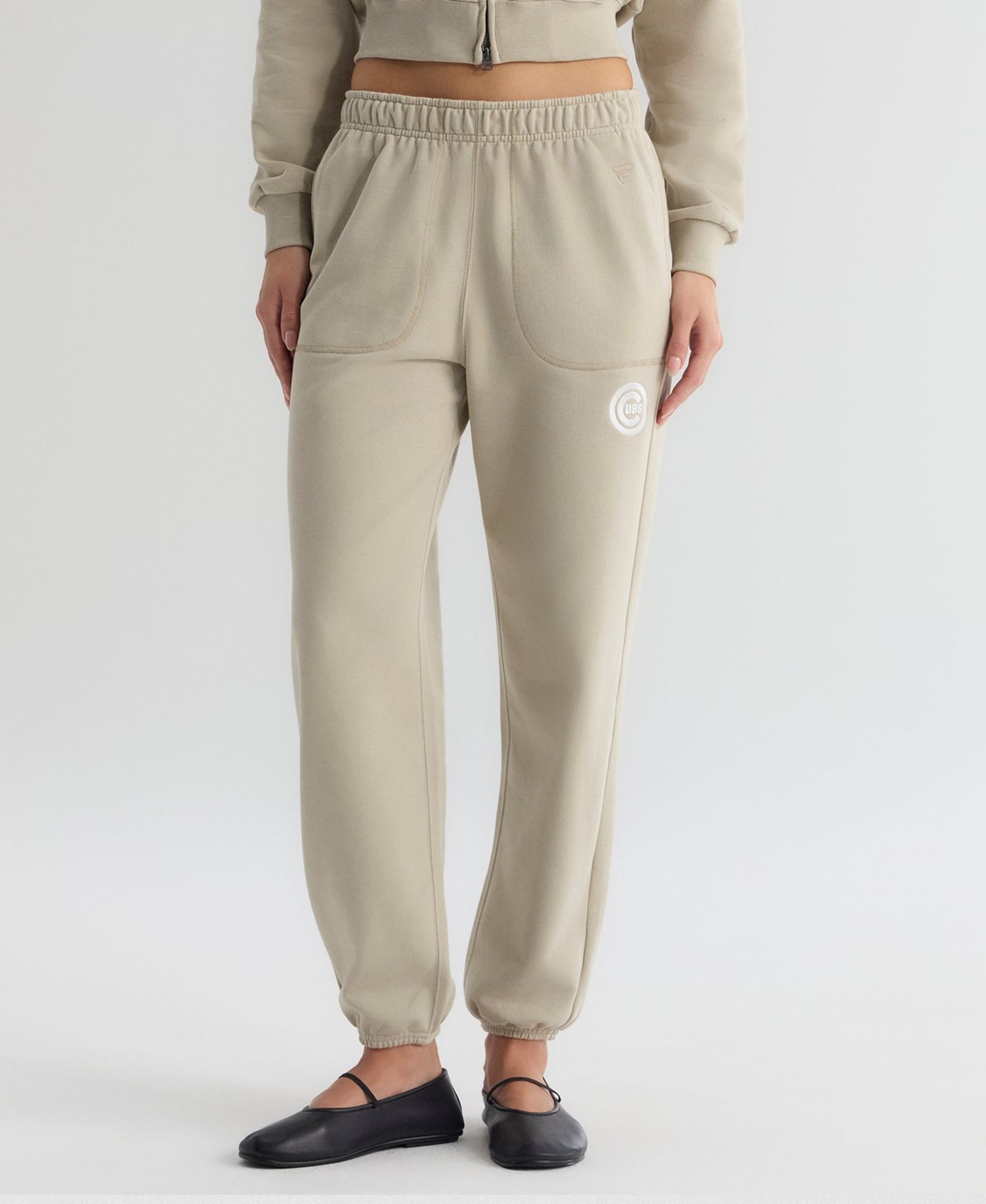 Women's Chicago Cubs Iconic High-Rise Terry Track Pants