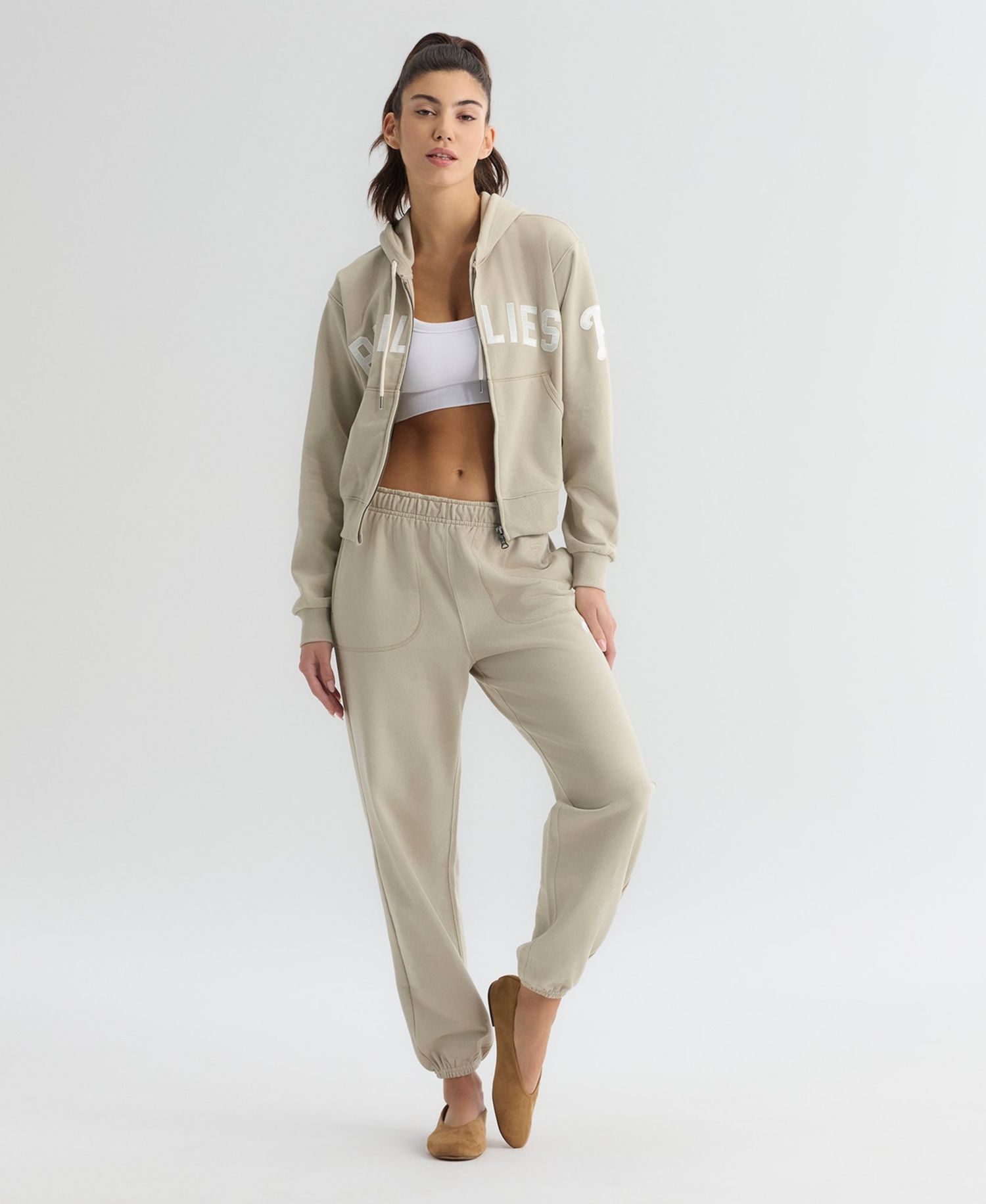 Women's Philadelphia Phillies Iconic High-Rise Tapered Track Pants
