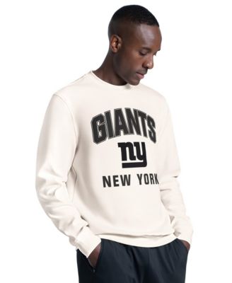 Men's Cream New York Giants Finish Line Sweatshirt