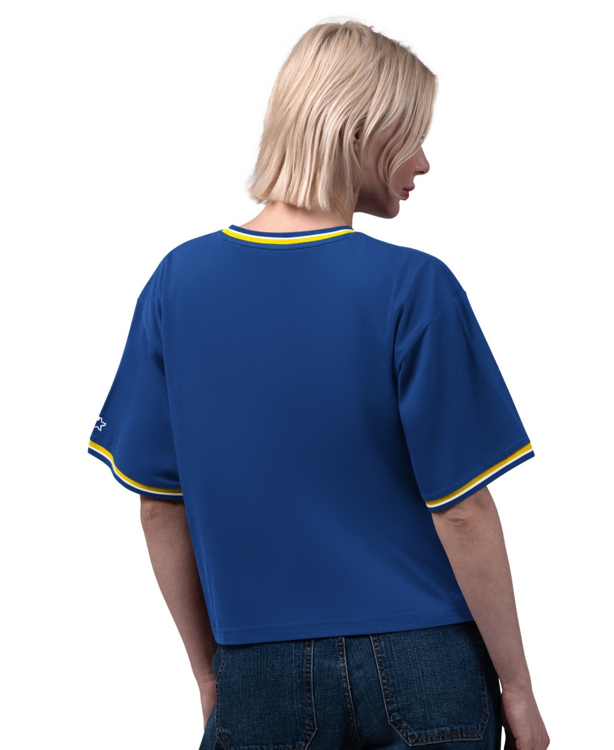 Starter Women's Los Angeles Rams Ace Oversized Graphic Cropped T-Shirt