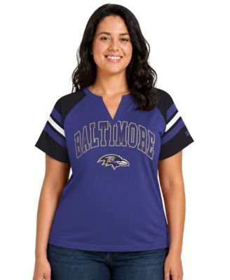 Plus Size Chicago Bears Game On Notch Neck Raglan T-Shirt