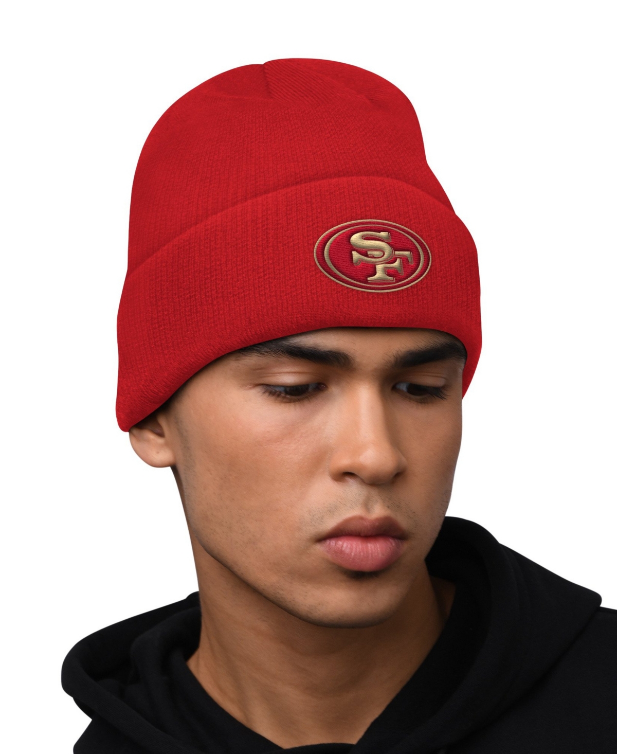 Starter Men's San Francisco 49ers Graphic Classic-Fit Hoodie and Cuffed Knit Hat, 2-Piece Set