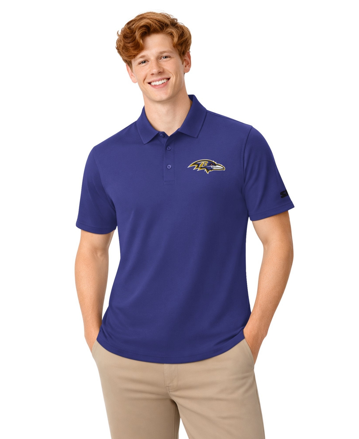 Starter Men's 2-Piece Baltimore Ravens Short-Sleeve Polo Shirt Set
