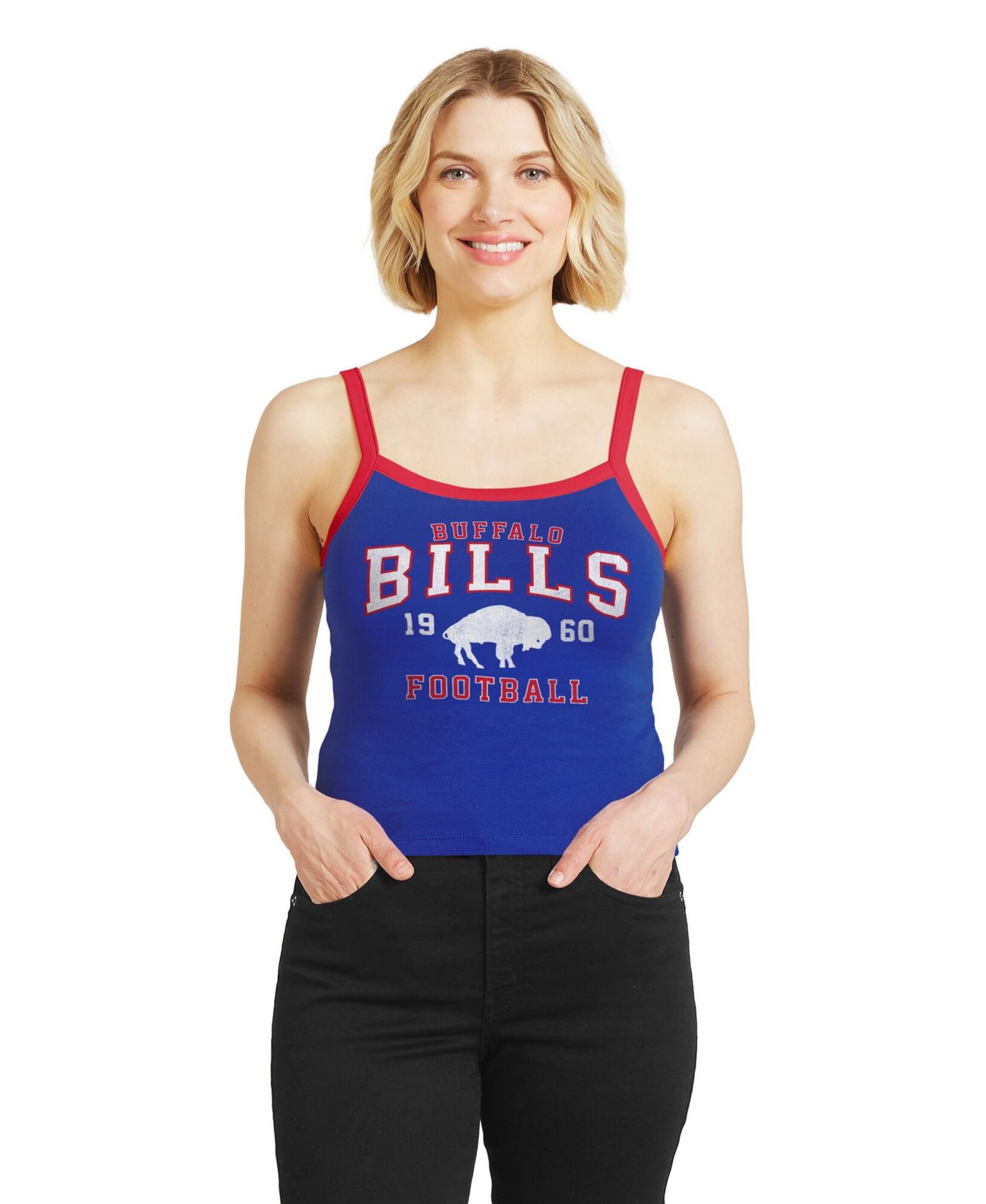 Women's Buffalo Bills Color Block Scoop Neck Tank Top