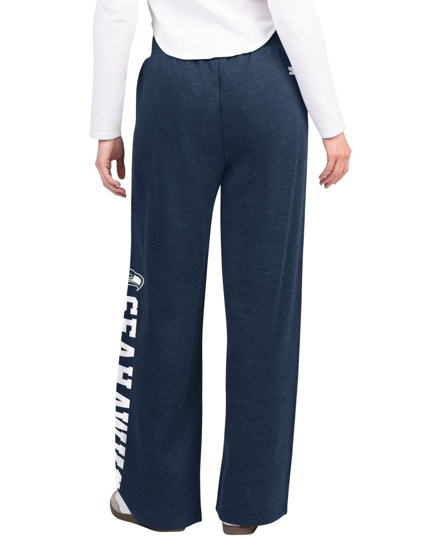 Женские брюки Starter Seattle Seahawks Field Wide-Leg Cotton-Blend Sweatpants — фото 2