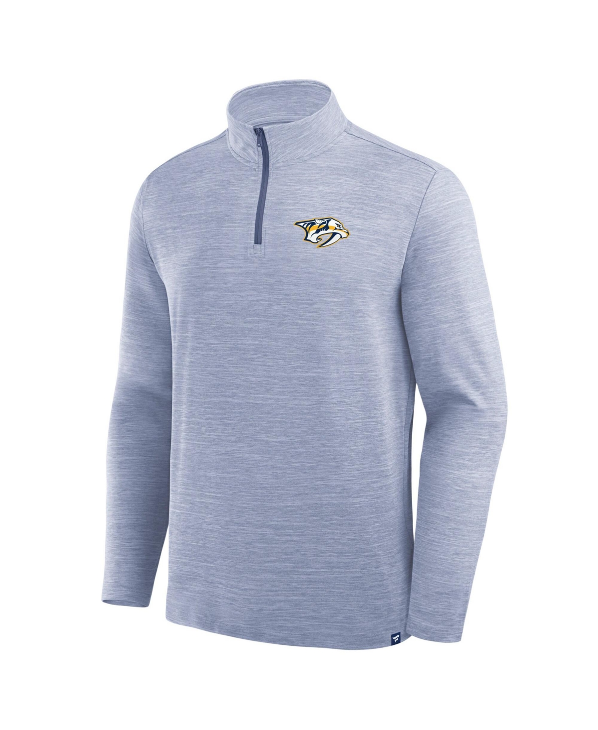 Fanatics Men's Nashville Predators Clutch Boarding Poly Quarter-Zip Mock-Collar Classic-Fit Pullover