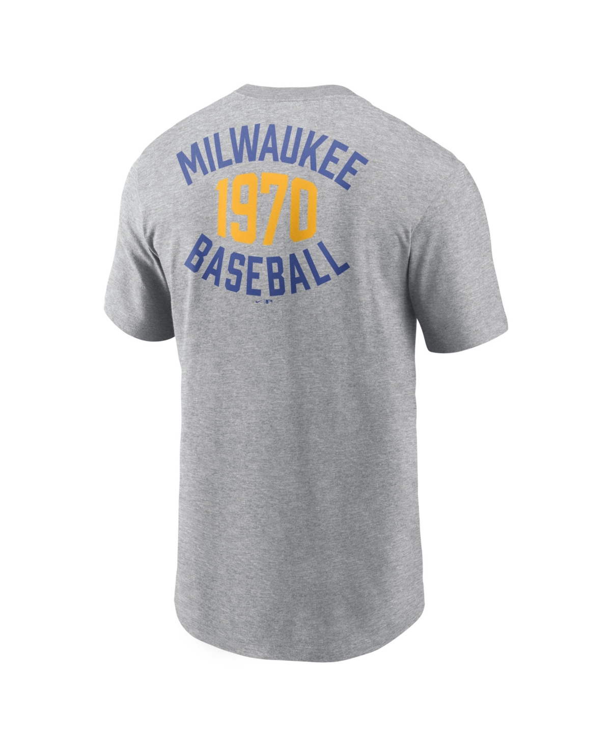 Nike Men's Milwaukee Brewers Cooperstown 2-Hit Retro Cotton-Blend T-Shirt