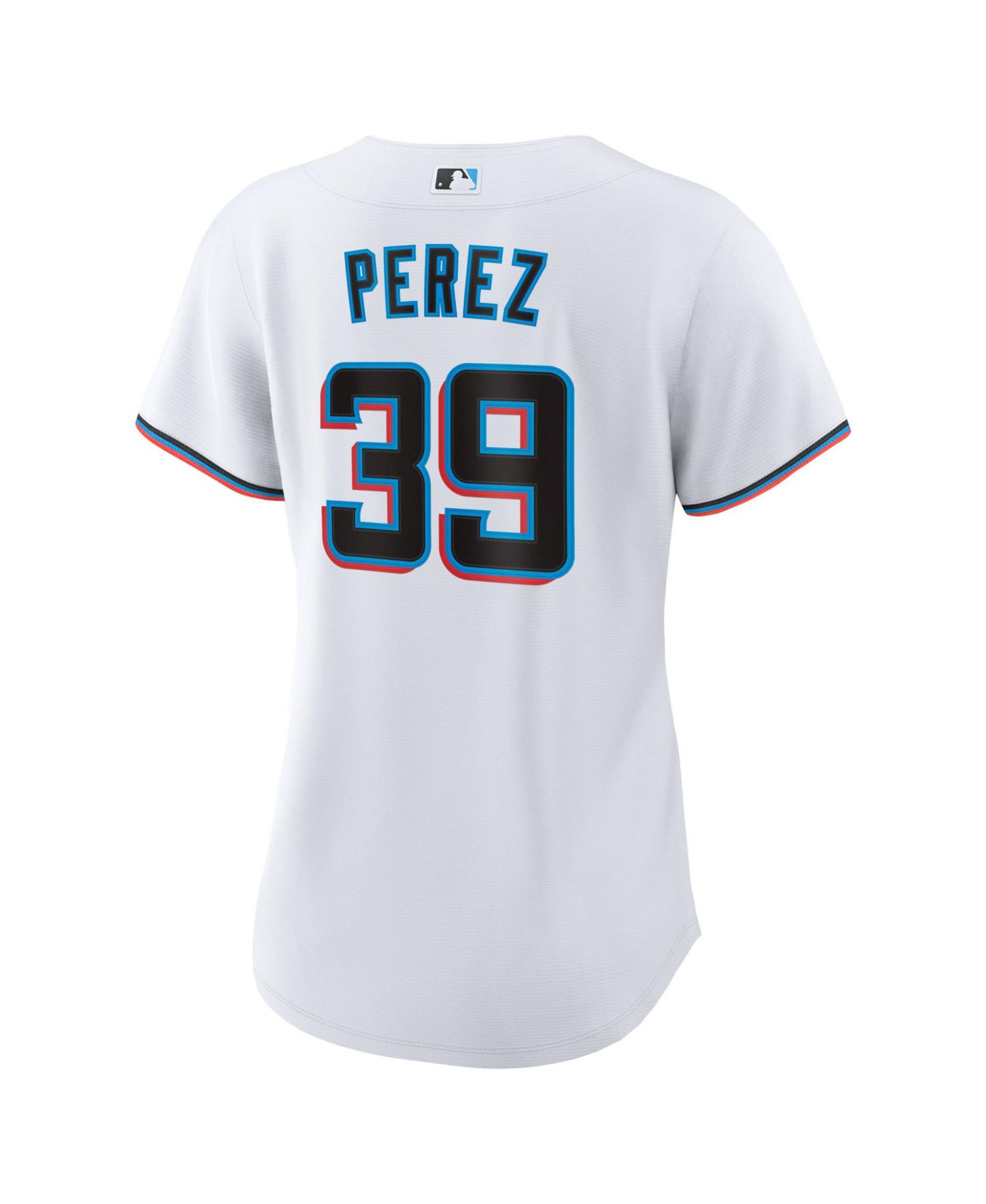 Women's Eury Perez Miami Marlins Replica Short-Sleeve Jersey