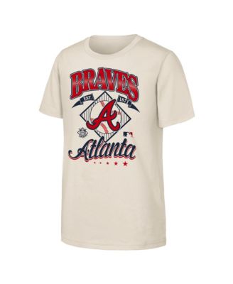 Boys' and Girls' Atlanta Braves Triple Hit Short-Sleeve Crewneck T-Shirt