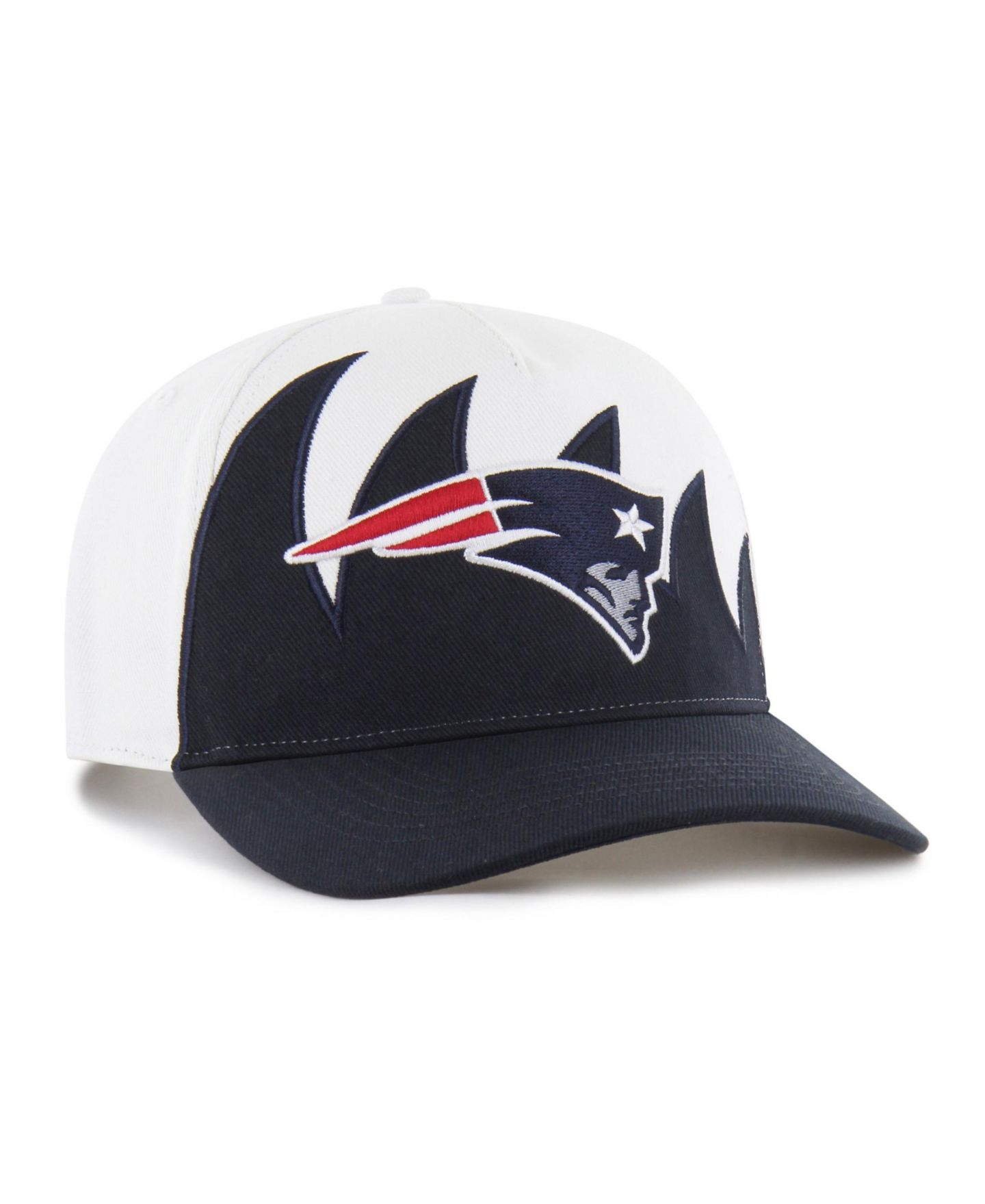 Мужская кепка '47 Brand White New England Patriots Jagged Hitch Adjustable Hat — фото 2