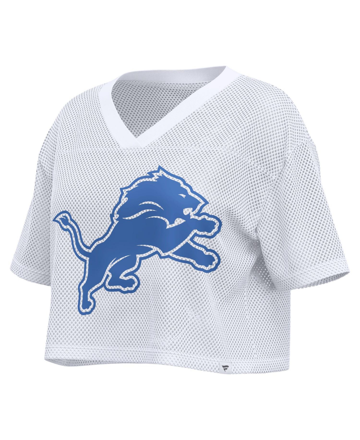 Women's Detroit Lions Oversized Cropped Mesh V-Neck Jersey