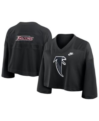 Women's Atlanta Falcons Rewind 3/4-Sleeve Mesh Cropped Jersey