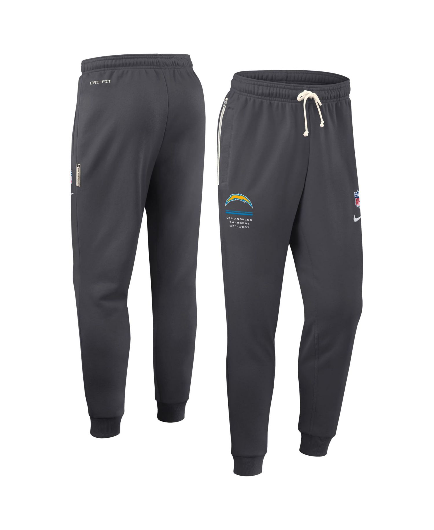 Men's Los Angeles Chargers Sideline Standard Issue Dri-FIT Tapered-Leg Fleece Pants