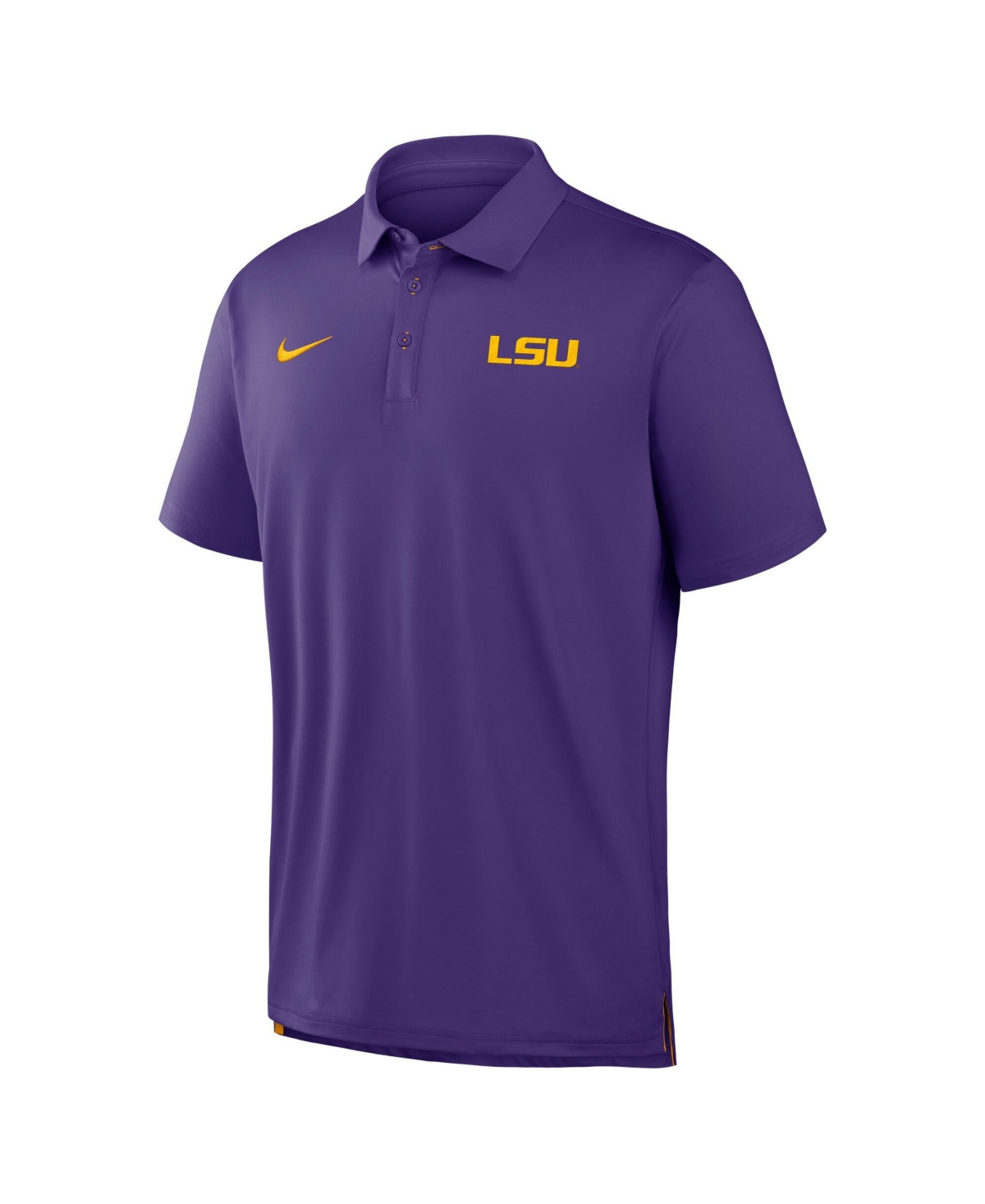Nike Men's Lsu Tigers 2026 Sideline Tour Dri-fit Droptail Hem Polo Shirt