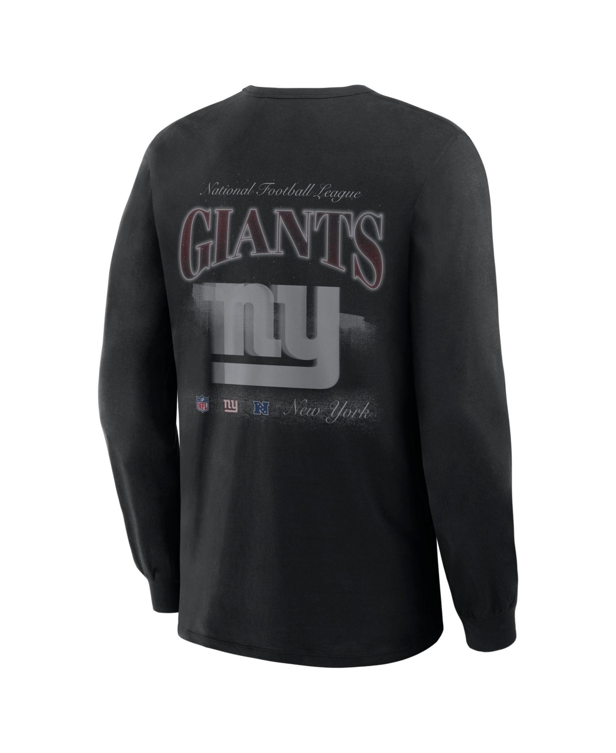 Fanatics Men's New York Giants Midnight Falls Long-Sleeve Crewneck Graphic T-Shirt