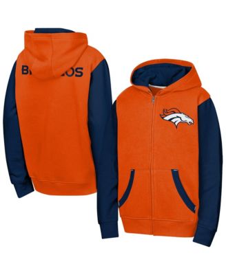Boys' and Girls' Denver Broncos Color-Block Full-Zip Hoodie