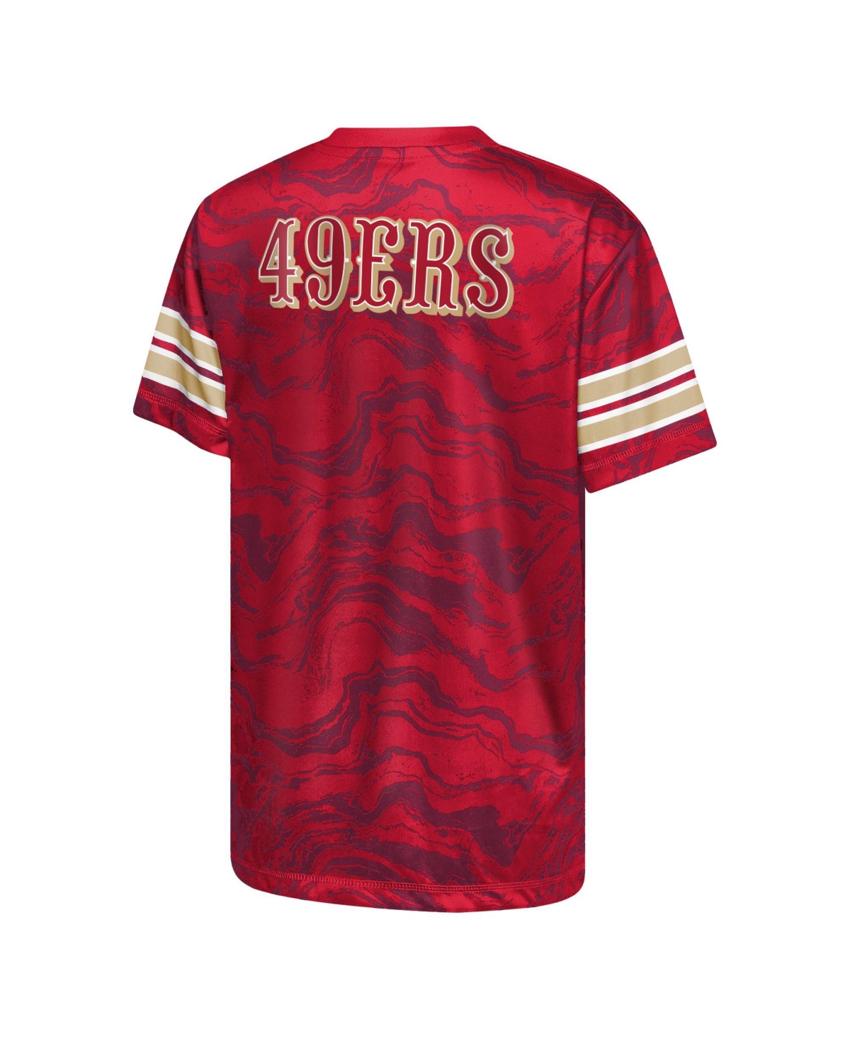 Outerstuff Boys' and Girls' San Francisco 49ers Slant Route Short-Sleeve Crewneck T-Shirt