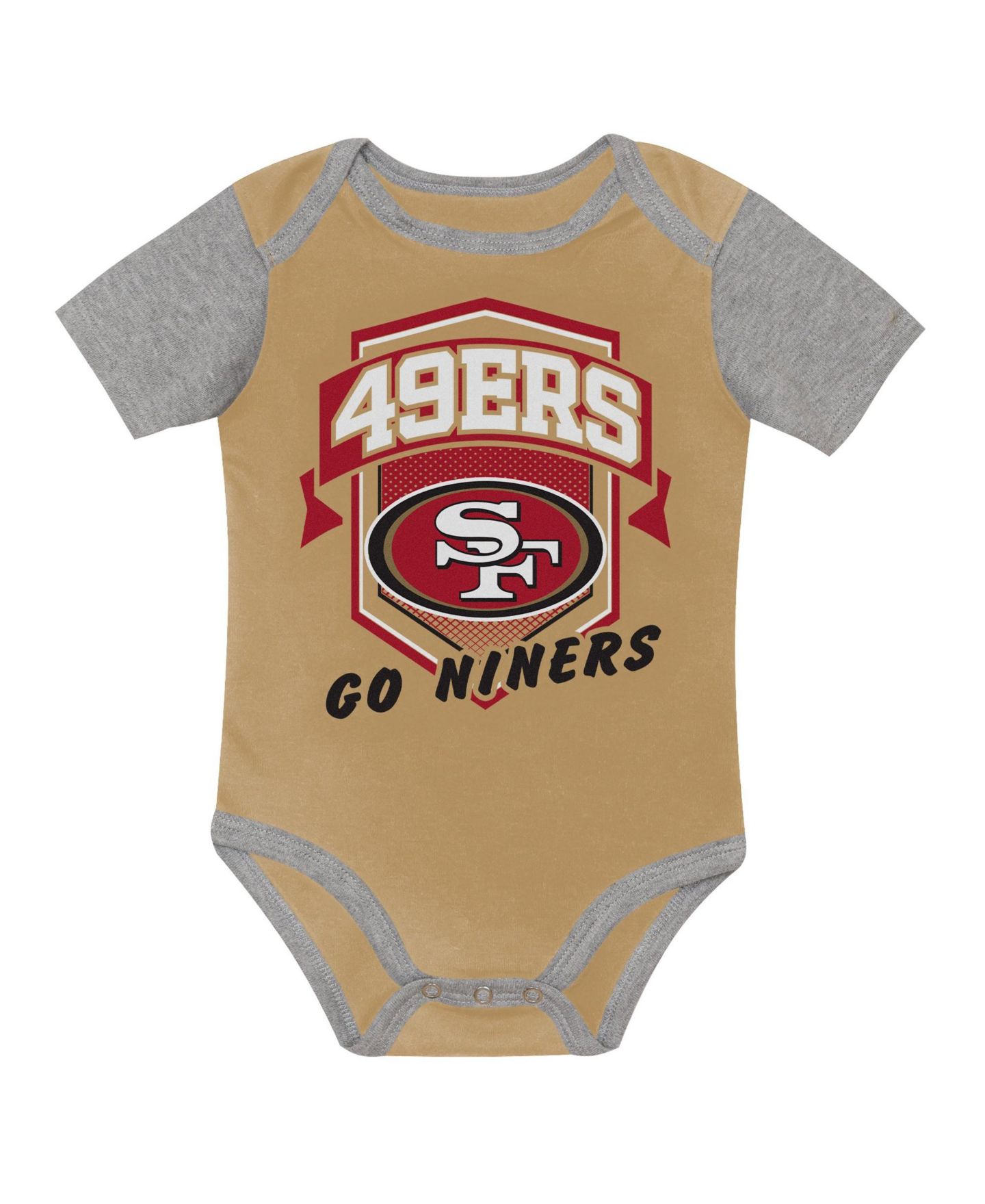 Outerstuff Boys' and Girls' San Francisco 49ers First Round Pick Bodysuits, 3-Piece Set — фото 2