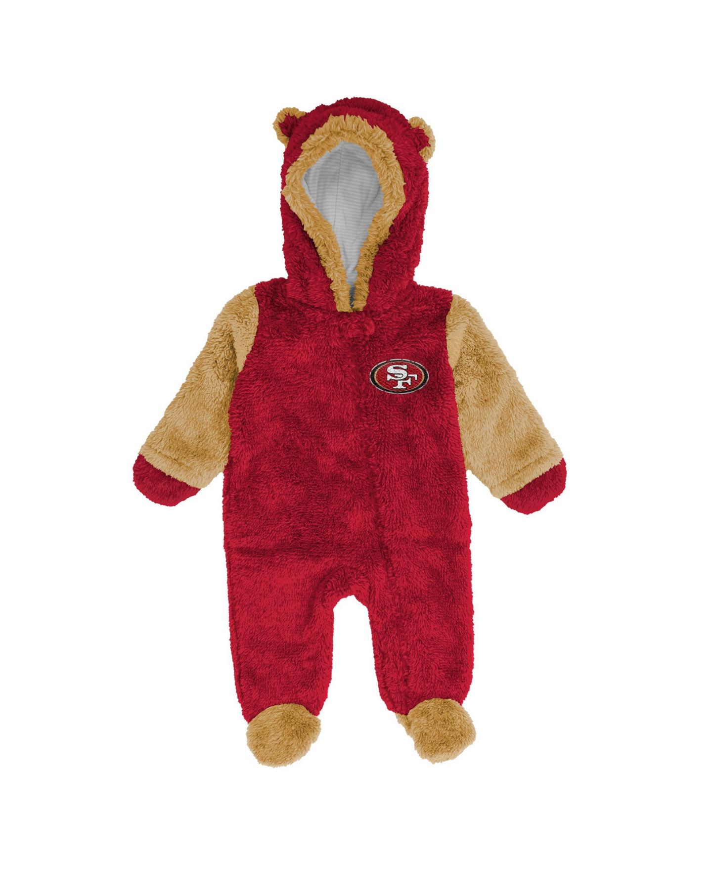 Комбинезоны Outerstuff San Francisco 49ers Fleece Full-Zip Bunting для малышей — фото 2