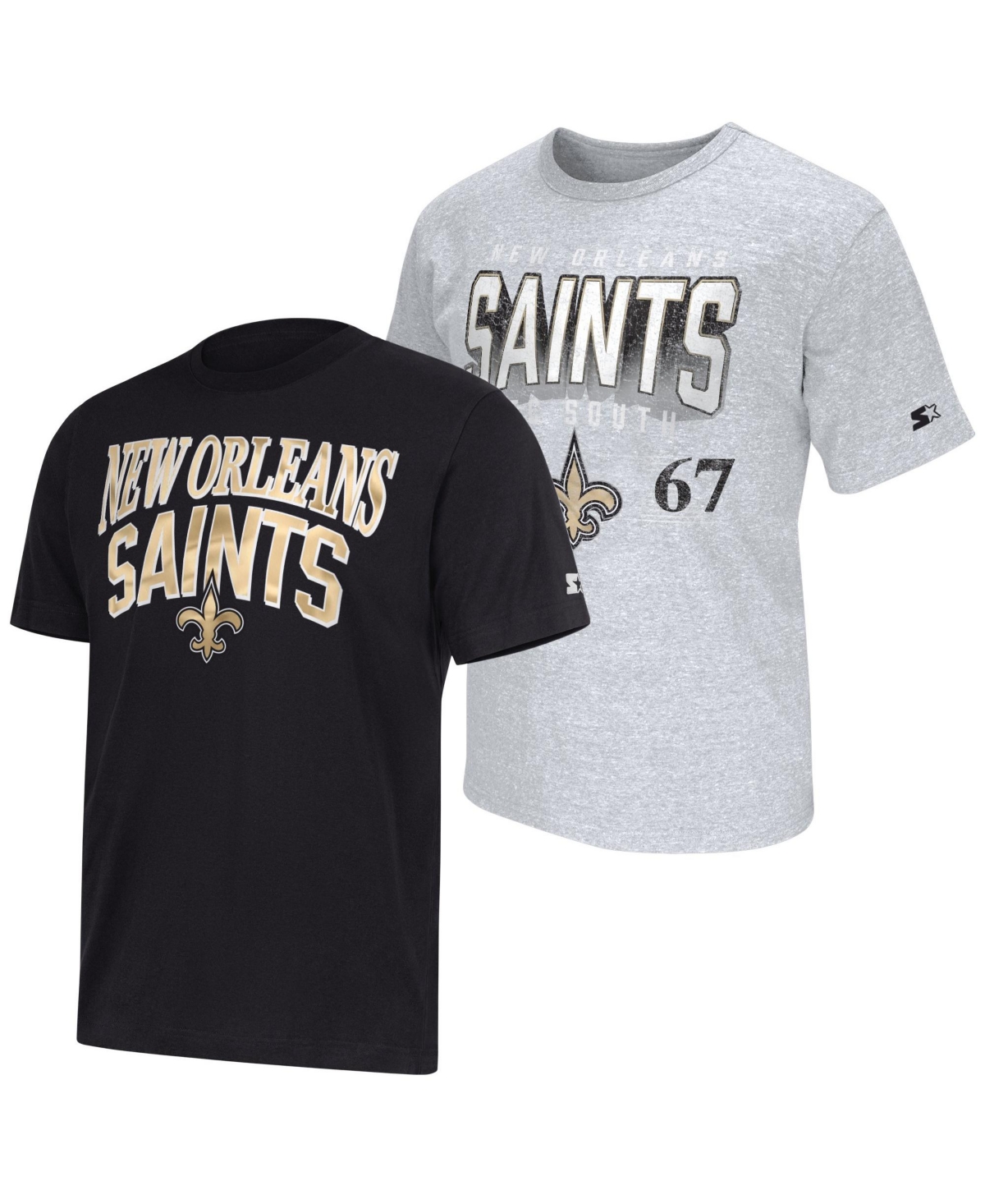 Starter Men's New Orleans Saints Classic Fit T-Shirt, 2-Piece Set