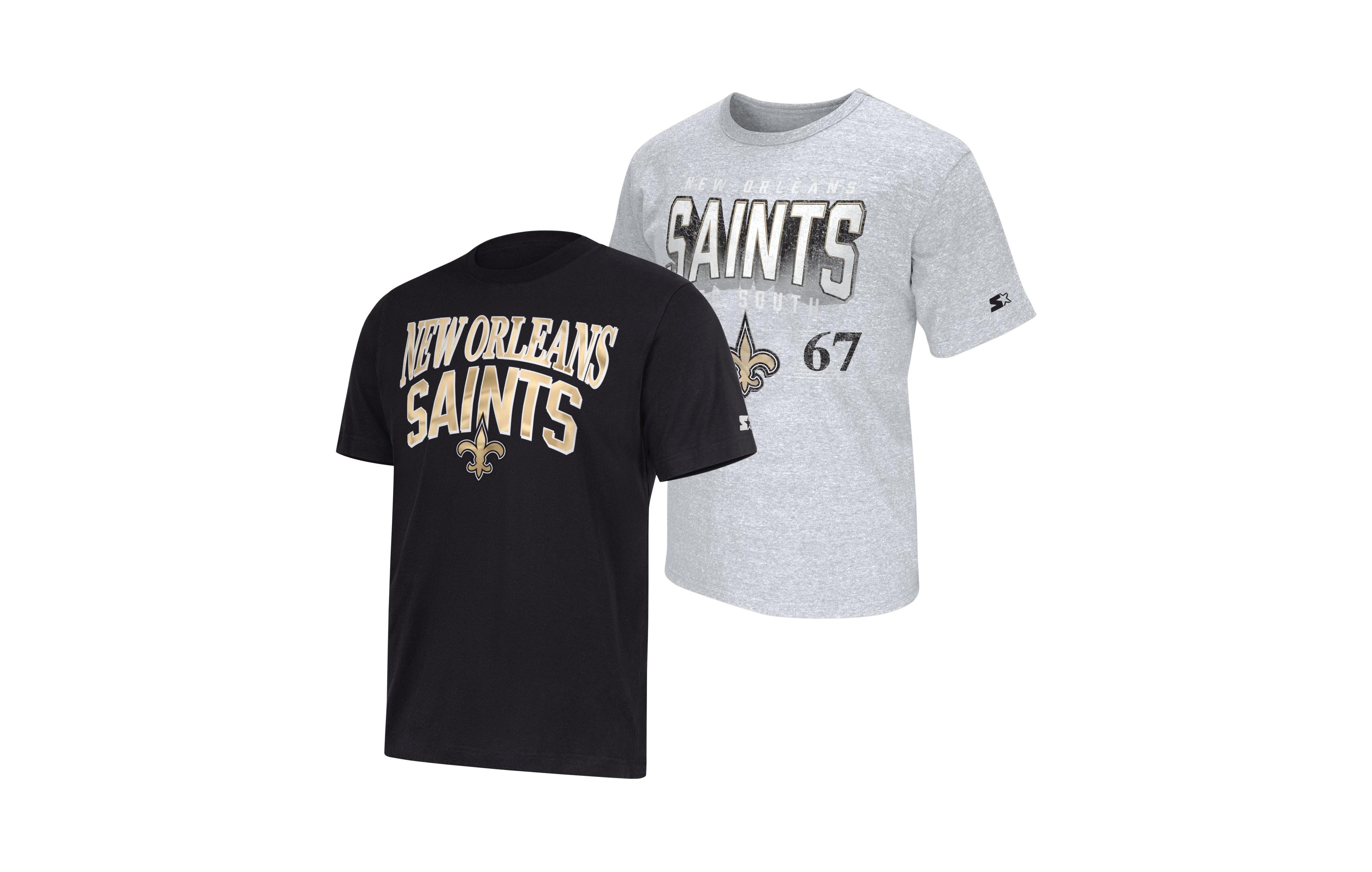 Starter Men's New Orleans Saints Classic Fit T-Shirt, 2-Piece Set