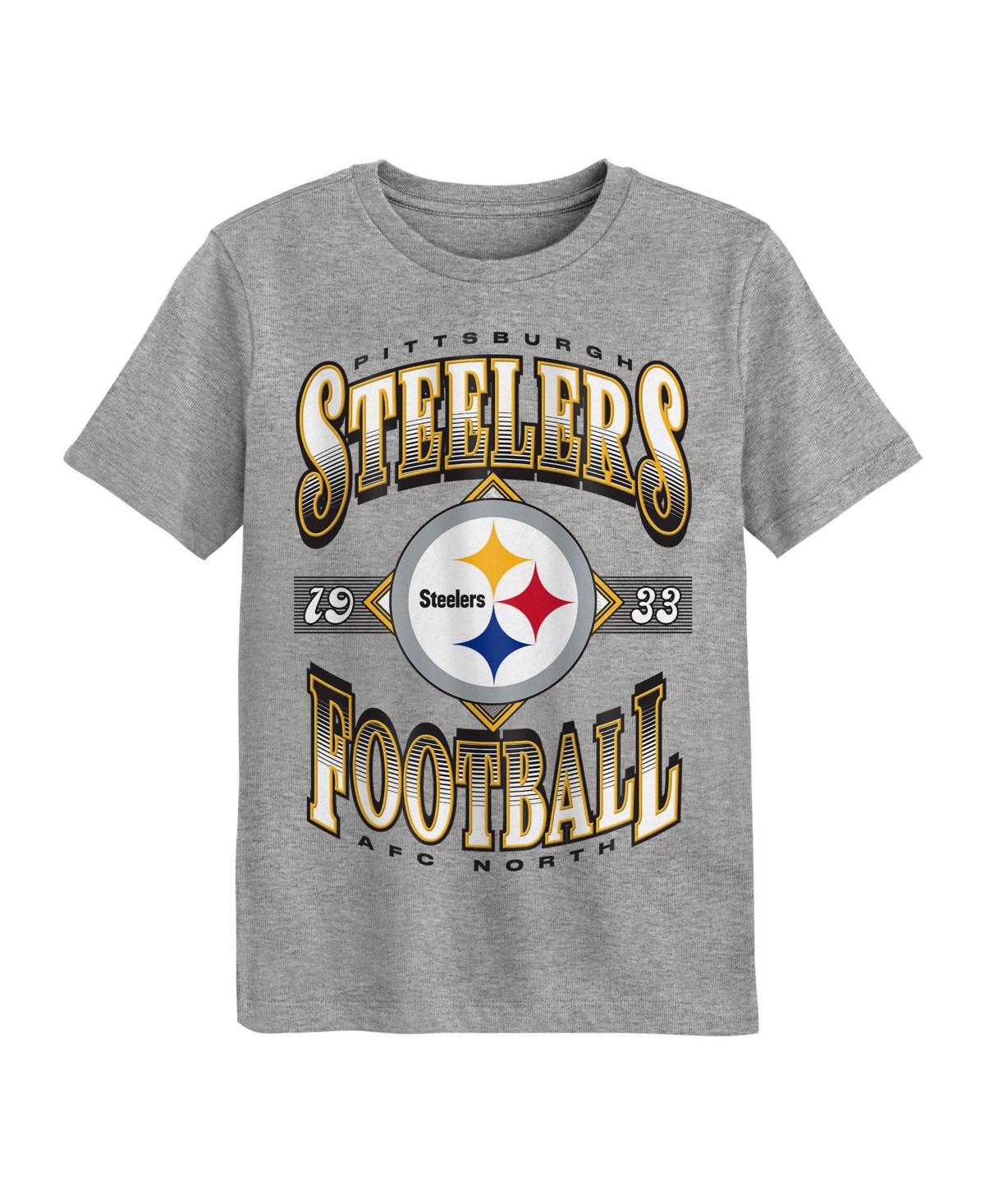 Outerstuff Boys' and Girls' 2T-5T Pittsburgh Steelers Of Days Past Graphic Retro T-Shirt
