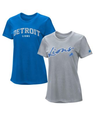 Women's 2-Piece Detroit Lions Screen Print Graphics T-Shirts Set
