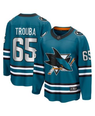 Men's San Jose Sharks Jacob Trouba Long-Sleeve V-Neck Breakaway Jersey