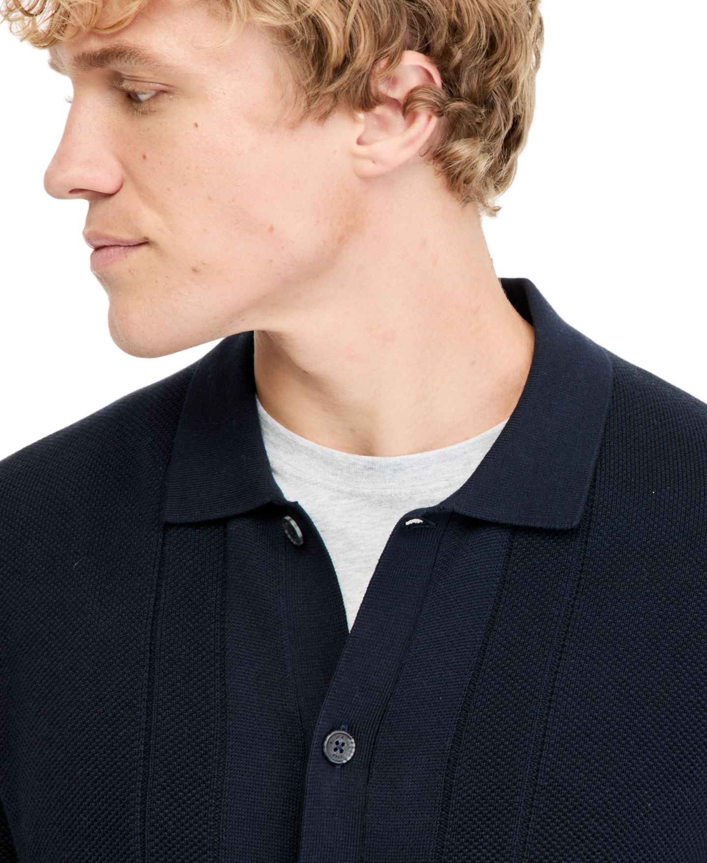 Мужской свитер Rodd & Gunn Quinns Flat Long-Sleeve Knit, цвет: Тёмно-синий — фото 3