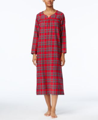 Charter Club Printed Flannel Nightgown, Created for Macy's - Macy's