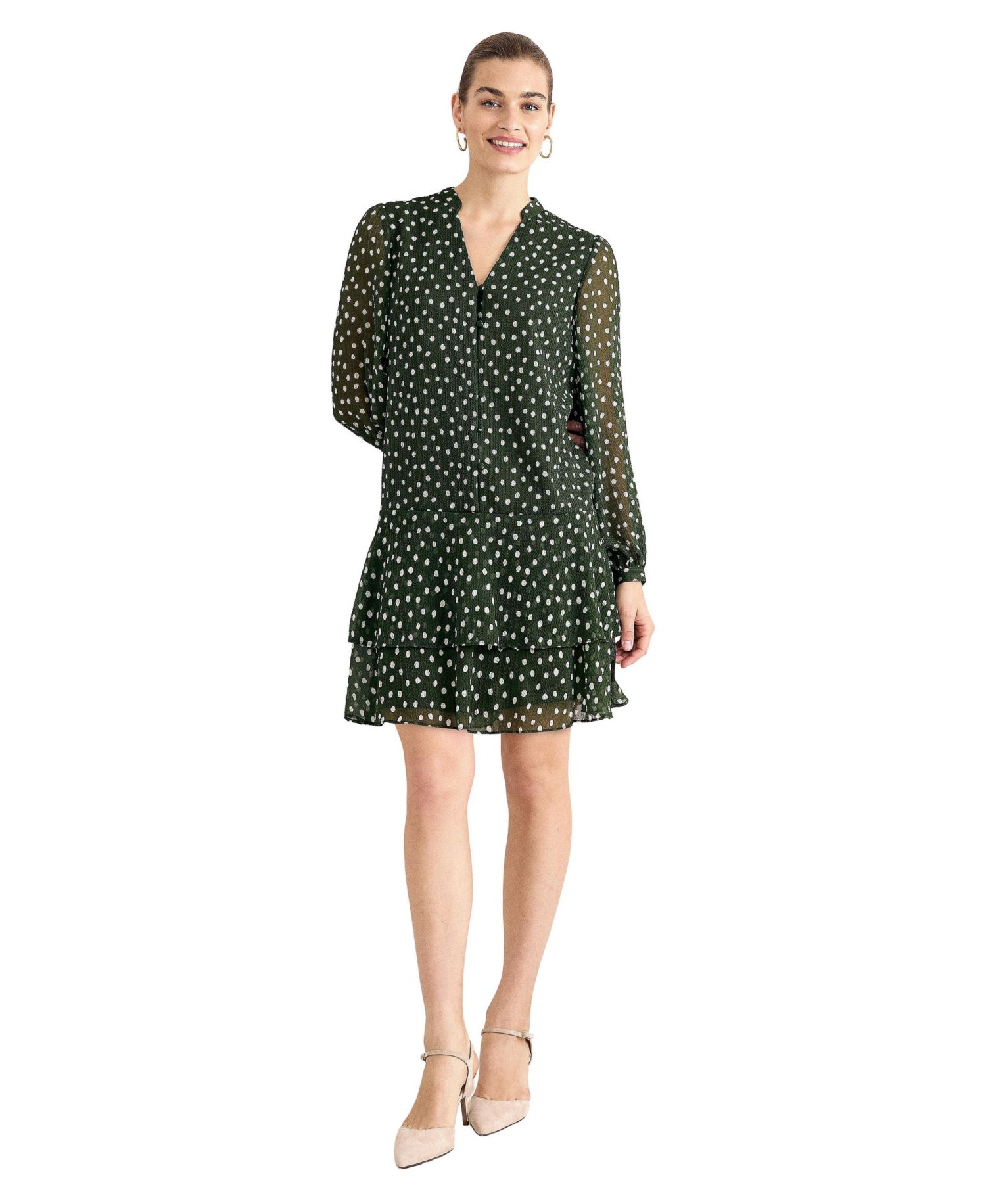Women's Alma Tiered Ruffle Long-Sleeve Dress