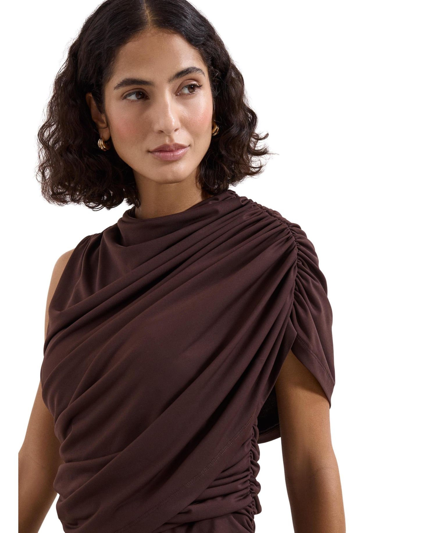 Women's Aimee Ruched Asymmetric Body-Con Dress