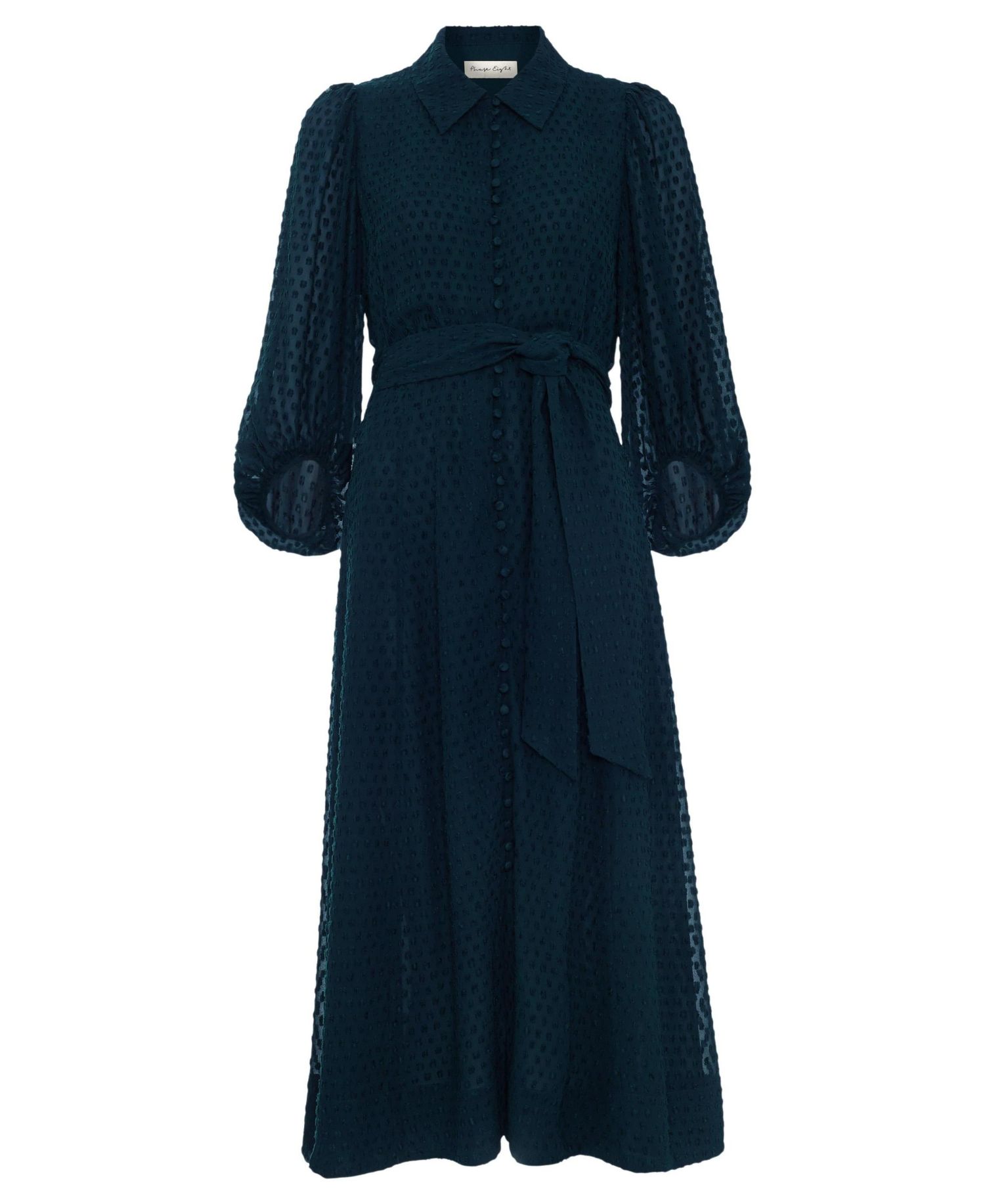 Women's Maeve Textured Belted Midi Shirt Dress