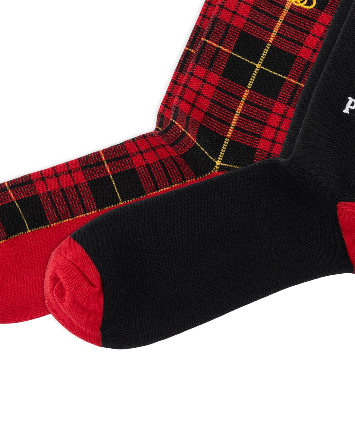 Polo Ralph Lauren Men's Bear Plaid Crew Socks, 2-Pack
