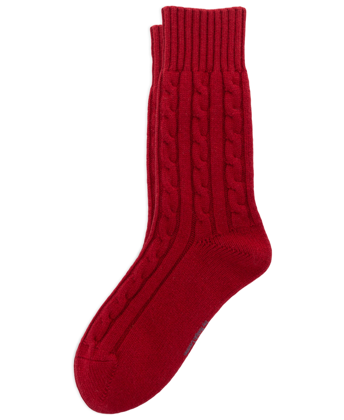 Polo Ralph Lauren Men's Cable-Knit Wool-Cashmere Blend Crew Socks - Red