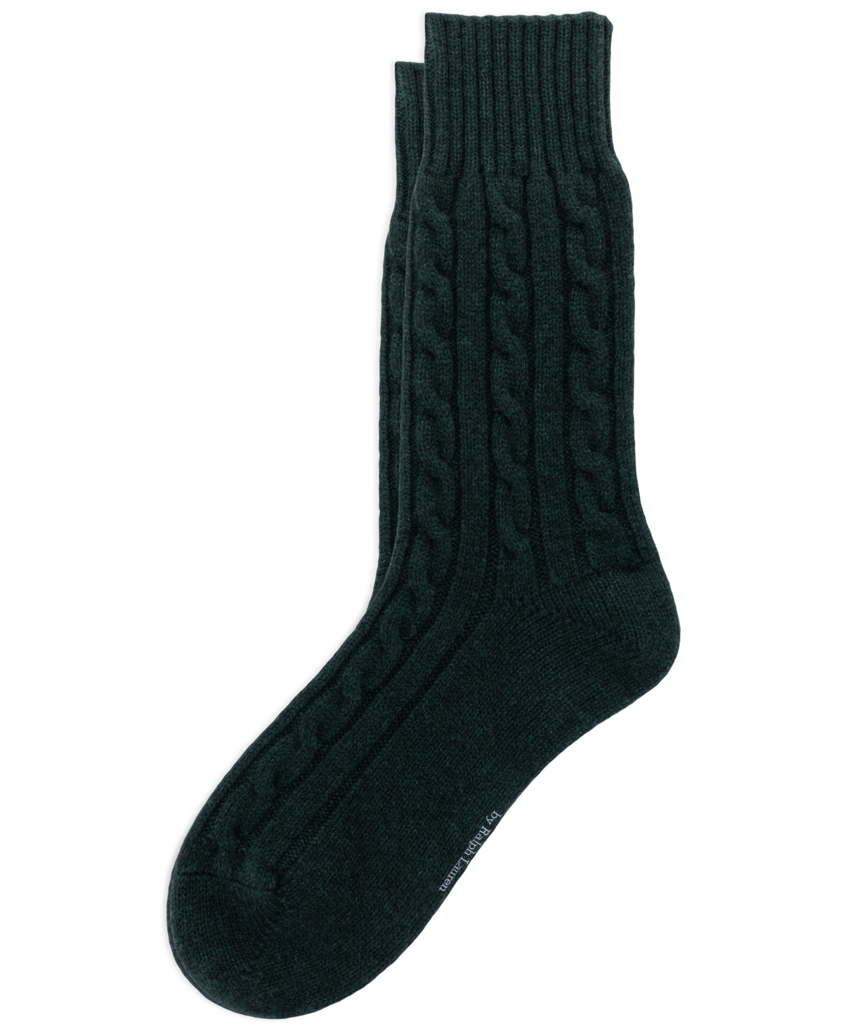 Polo Ralph Lauren Men's Cable-Knit Wool-Cashmere Blend Crew Socks - Hunter Green