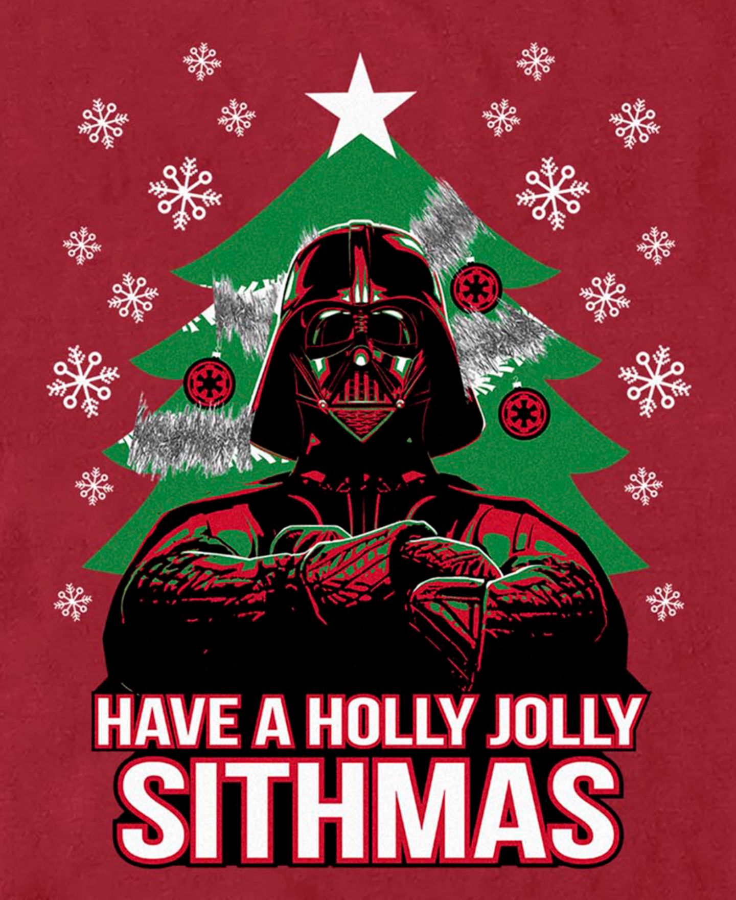 Мужская футболка Fifth Sun Holly Jolly Sithmas Star Wars Graphic, цвет: Красный — фото 3