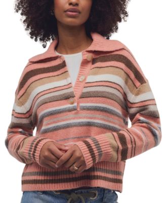 Women's Trading Up Lightweight Stripe Polo Sweater