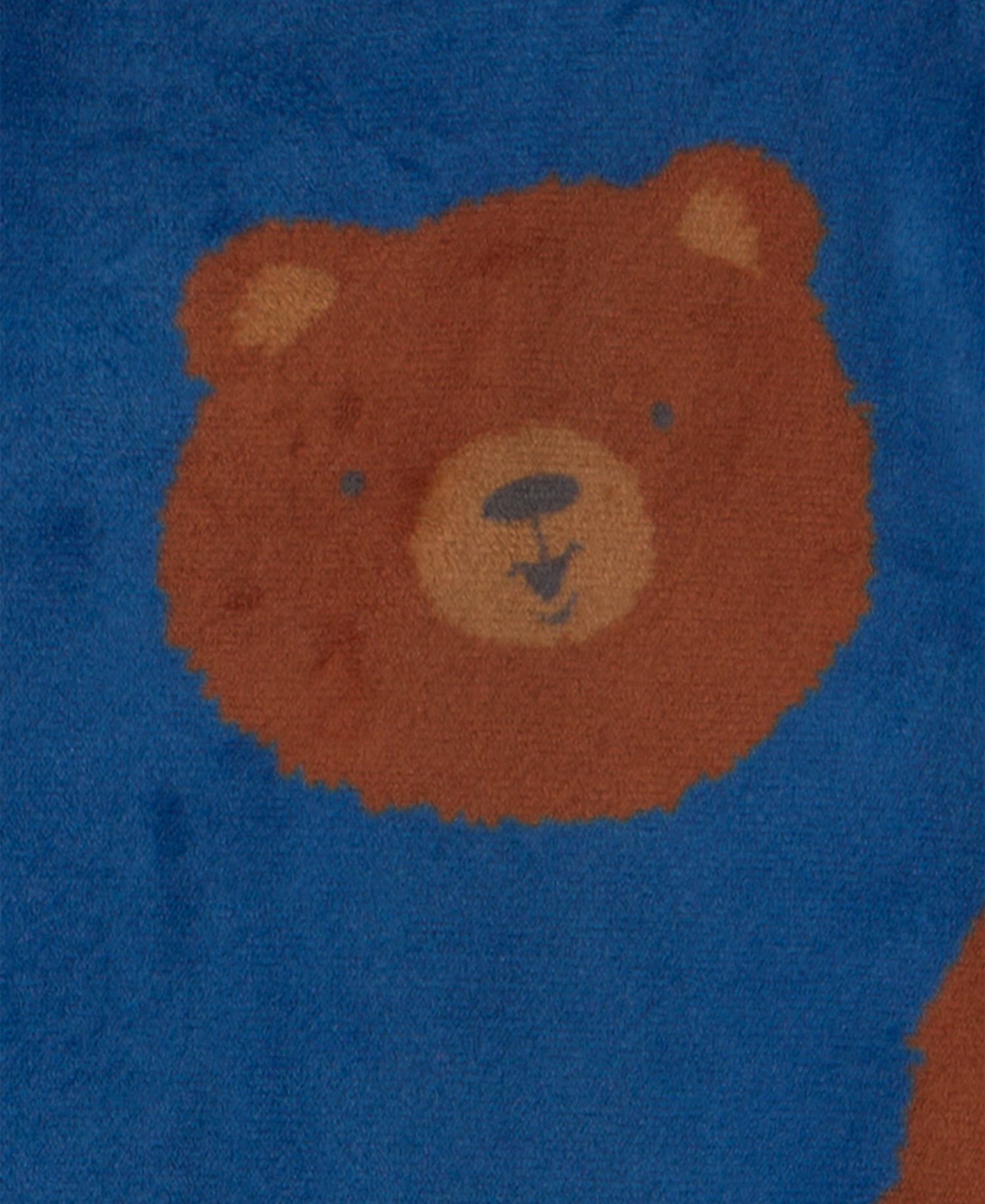 Baby Boys' Bear DreamPlush 2-Way Zipper Footed Pajamas