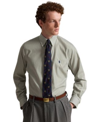 Men's Custom Fit Plaid Oxford Long-Sleeve Shirt