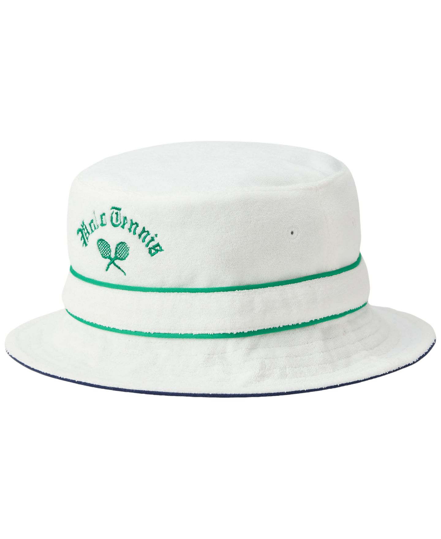 Мужская панама Polo Ralph Lauren US Open Reversible Bucket Hat, цвет: Тёмно-синий / Белый — фото 2