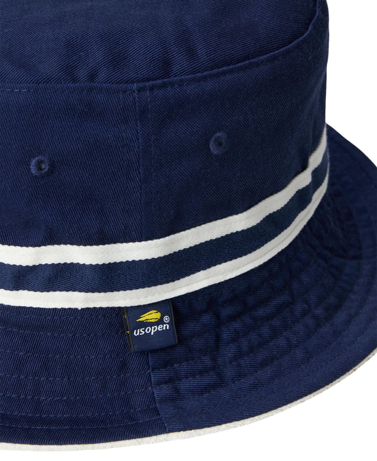 Мужская панама Polo Ralph Lauren US Open Reversible Bucket Hat, цвет: Тёмно-синий / Белый — фото 4